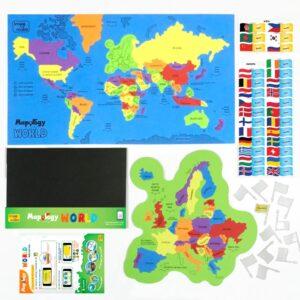 Imagimake Mapology World Puzzle Game – Interactive Map – Geography for Kids