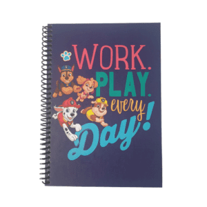 Paw Patrol Spiral Hard Cover Notebook – Work Play Every Day