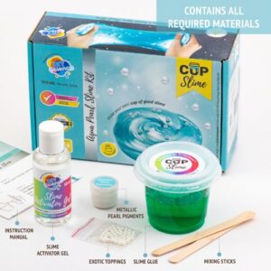 DIYScience® Aqua Pearl Slime Kit | Shiny & Stretchy Metallic Slime