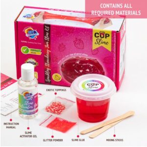 DIYScience® Sparkling Strawberry Jam Slime Kit | Strawberry Scented Slime